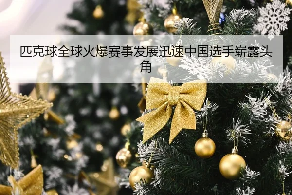 匹克球全球火爆赛事发展迅速中国选手崭露头角